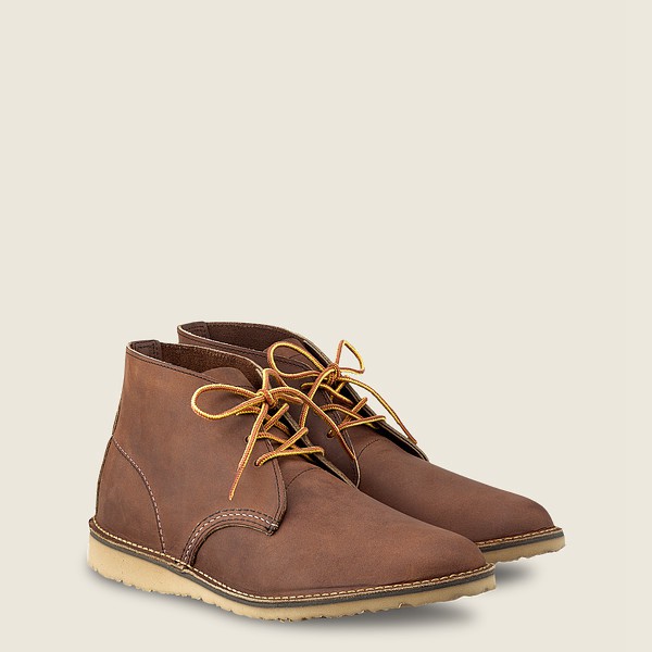 Mens Red Wing Weekender – Chukka Yuma Leather - Heritage Shoes Brown - JLN249608